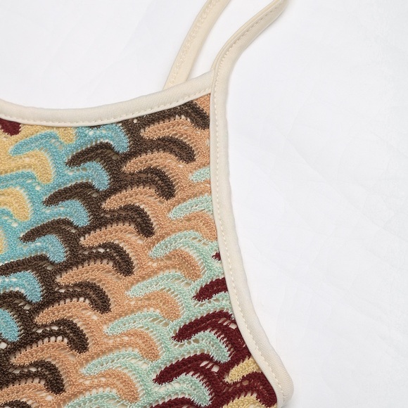 Multicolor Patterned Midi Dress - Picture 9 of 10